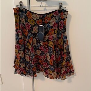 Ralph Lauren Vibrant Floral Skater Skirt